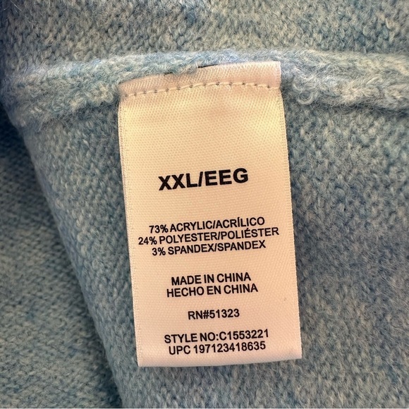 NWT Vince Camuto XXL Blue Soft Knit Turtleneck Sweater Pullover New - Picture 6 of 6